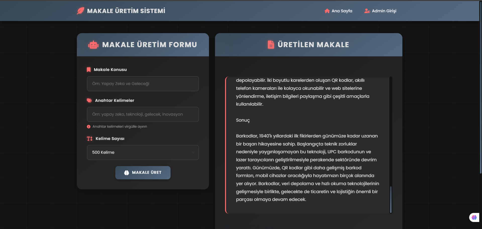 Gemini API ile Otomatik Makale Üretim Sistemi: